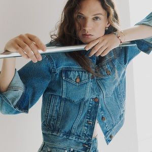 Madewell Cropped Denim Jean Jacket XXS